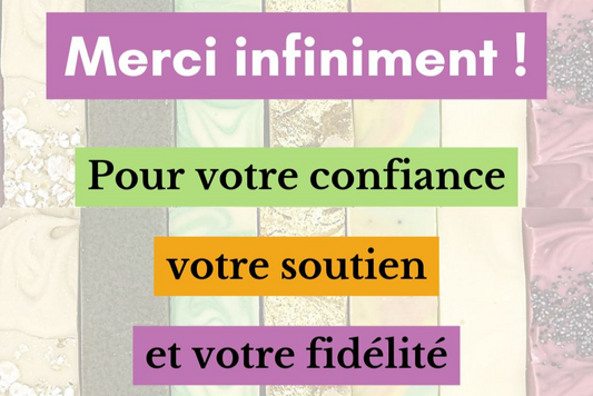 visuel remerciement, lettre à ma savonnerie, liquidation