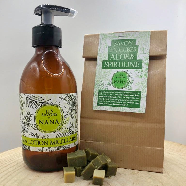 Cosmétique maison zéro déchet avec flacon en verre