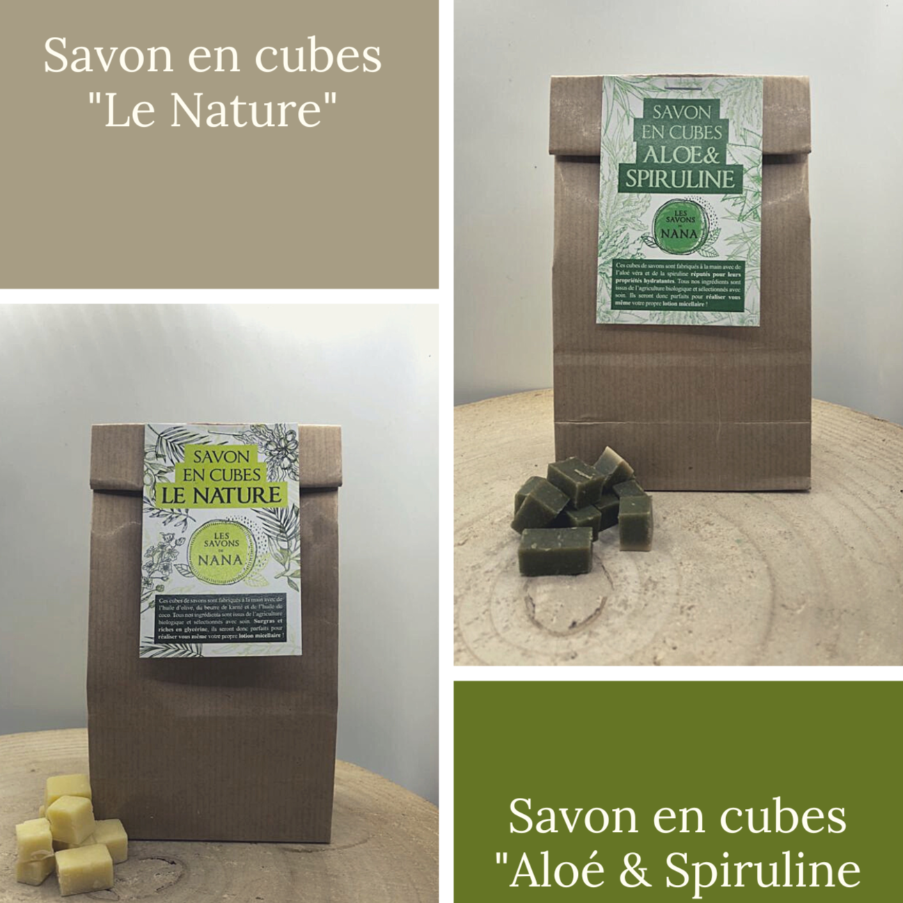 cubes pour Préparation d’une lotion micellaire DIY dans un flacon en verre réutilisable
